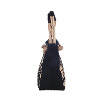 Sac fourre-tout en jute recyclé personnalisé avec motif de lettres de nom pour mariage, plage, mariée, fermeture éclair, poignée de longueur de main, usage quotidien, marque EWB West