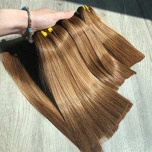 Directo de fábrica 100% cutícula alineada virgen hueso recto vietnamita trama de cabello humano paquetes de cabello y cierre tres tonos - Product Image 1