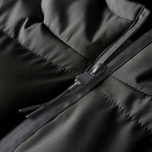 Chaleco Reversible Bordado para Hombre, Chaleco Acolchado de Trabajo para Otoño, Chaqueta sin Mangas con Cremallera para Exteriores, Abrigo con Capucha Desmontable y Acolchado - Product Image 6
