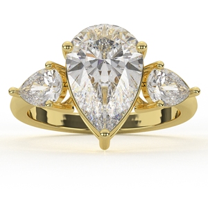 Anillo de Plata S925 con Diamante Moissanite Corte Pera, Juego Triple, Regalo Especial de Aniversario para Mujer - Product Image 1