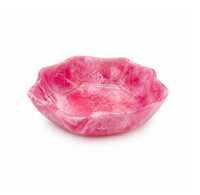 Bol en résine rose poli à la main, écologique, avec motif marbré, plat de service classique pour mariage, idéal pour la présentation des aliments
