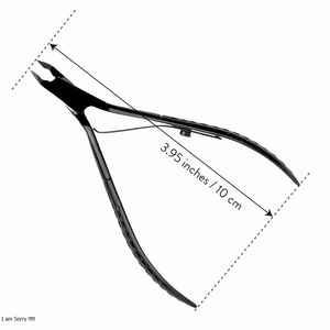 Pure black color coated sharp nail nippers cuticle nippers with single <b>blades</b> for fingernails and toenails For Beauty - Product Image 3
