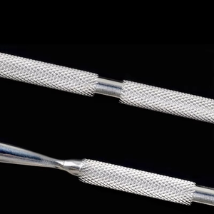 Custom Made Stainless Steel Manicure Use Pakistan Made Simple Design Double Sided Cuticle <b>Nail</b> Pusher HABI INDUSTRIES Wholesale - Product Image 2
