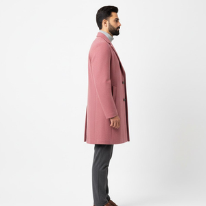 <b>Men</b> Classic Fit <b>Overcoat</b> <b>Long</b> <b>Wool</b> Winter Coat OEM Factory Custom Logo Design Formal Fashion Outerwear Wholesale Supplier Real - Product Image 4