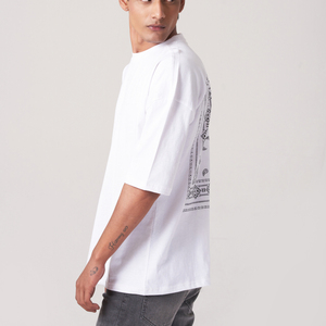 Camiseta Blanca de Manga Corta para Hombre, Cuello Redondo, Corte Regular, Algodón Jersey, Diseño Liso de Color Sólido, Estilo Casual - Product Image 4