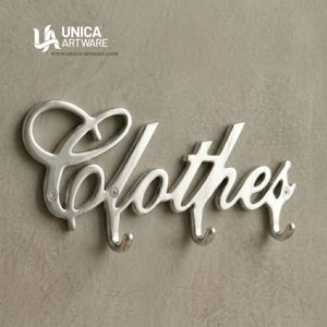 UNICA ARTWARE PRIVATE LIMITED Stainless Steel 3-Hook Wall Mounted Modern Design Waterproof Durable <b>Clothes</b> <b>Rack</b> for Clothing - Product Image 1