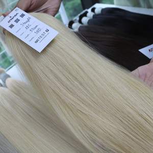Cheveux humains en vrac de qualité supérieure, couleur claire, ton blanc, pour le décolorage, la coloration, la fabrication de perruques, vente en gros - Product Image 4