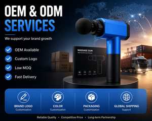 Pistolet de massage portable avec écran LED, masseur à percussion pour tissus profonds, appareil de récupération musculaire, 6 niveaux de vitesse, fournisseur OEM en gros - Product Image 4