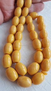 Résine d'ambre jaune de qualité supérieure Tasbih ovale Misbaha Subha Tespih Sibha islamique Dhikr perles de prière pour les musulmans et chapelet de méditation - Product Image 4