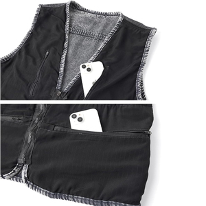 Gilet en jean QYS pour femme, décontracté, couleur unie, boutonné sur le devant, délavage clair, coton, taille haute, coupe ajustée, style automne, respirant - Product Image 2
