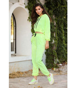 Conjunto de 2 piezas de sudadera con capucha personalizada para mujer, pantalón de chándal de algodón grueso French Terry de pierna ancha y corte recto. - Product Image 5