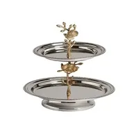 Support à gâteau en métal de style luxueux, en aluminium, nouveau design, pour servir des cupcakes, pour la décoration de la table des hôtels