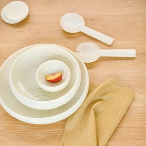Bol en bois et résine époxy poli, écologique, à joint aléatoire, couleurs personnalisées, 9x3, pour salade et snacks, fait main - Product Image 1