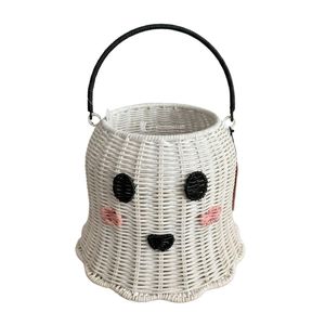 Cesta de mimbre para dulces de Halloween, diseño de Frankenstein, monstruo verde, cubo para recoger dulces, cesta de regalo espeluznante hecha a mano de ratán para - Product Image 3