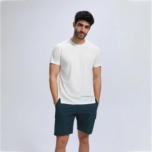 Men's Vintage Washed Contrast Stitch <b>T</b>-<b>Shirt</b> Oversized Streetwear Custom Logo Casual Tee - Product Image 2
