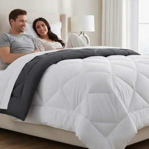 Couette moderne en microfibre pêche toutes saisons |   Couverture ultra douce, écologique et lavable en machine pour lit double king size |   Long - Product Image 5