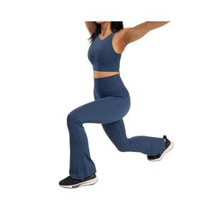 Pantalon de yoga évasé taille haute pour femme, leggings de sport coupe bootcut, tenue de fitness extensible, pantalon d'entraînement, vente en gros OEM ODM - Product Image 2