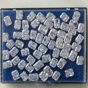 Pierre précieuse de qualité supérieure, cultivée en laboratoire, taille radiant, couleur DF, clarté VVS2/VS1, certifiée, 4,00 x 5,50 mm, finition de luxe raffinée - Product Image 2