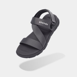 Sandales unisexes style moderne à bout ouvert, gris foncé, souples et respirantes, avec sangle de talon rotative - Product Image 4