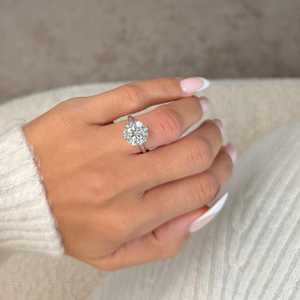 5 Carat Cut Lab Grown Diamond Gold <b>Ring</b> for Women | IGI Certified Luxury <b>Solitaire</b> Engagement <b>Ring</b> | Elegant Bridal Wedding - Product Image 2