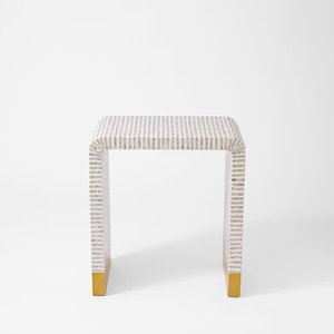 Table d'appoint moderne artisanale avec incrustation de nacre, pour chambre et salon, fabriquée en usine au Vietnam - Product Image 1
