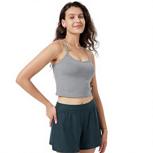 Camiseta sin mangas con cuello en V para mujer Ever Glow, de color liso, de poliéster y algodón, tejida, transpirable, ecológica, talla grande, informal, teñida. - Product Image 1