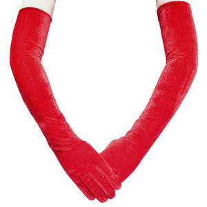 Guantes Largos de Terciopelo para Mujer, Guantes Cálidos de Felpa para Invierno, Guantes Retro Formales de Etiqueta para Vestido de Noche - Product Image 4