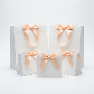 12mm Light Peach Apricot Single Face Satin Ribbon Manufacturer 10 Rolls x 8 Meter for <b>Bridal</b> Shower Gift <b>Wrap</b> Boutique Bags Bulk - Product Image 4