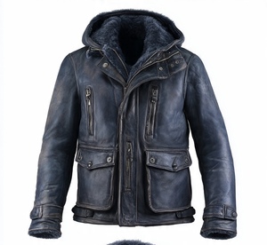 เสื้อแจ็คเก็ตหนังขนสัตว์คุณภาพสูงสำหรับผู้ชาย - Product Image 5