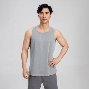 High Quality 100% Polyester Quick Dry <b>Mesh</b> Running Training Tank <b>Tops</b> Fitness Workout Performance Gym Sleeveless Shirt For Men - Product Image 4