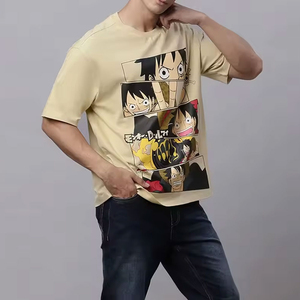 Camiseta de Hombre de Diseño Personalizado OEM, 100% Algodón, Ligera, Corte Holgado con Cuello Redondo, Camisetas para Hombre - Product Image 4