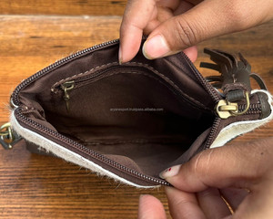 ¡Novedad de 2025! Bolso de mano de cuero de vaca a la moda para mujer, bolso de mano con cremallera y borlas de cuero genuino, bolso de teléfono de gran capacidad - Product Image 4