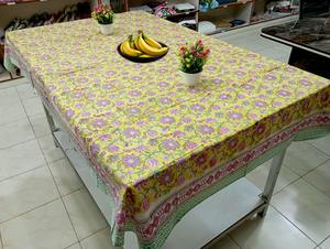 Mantel Multicolor con Estampado Floral Hecho a Mano, 100% Algodón Orgánico Ecológico para Fiestas de Cumpleaños, Bodas, Hogar y Restaurantes - Product Image 4