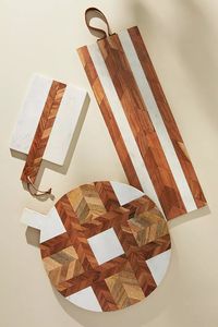 Planche à découper en marbre de qualité supérieure, plateau de service de luxe pour fromages avec poignée en bois pour la cuisine à domicile - Product Image 4