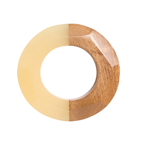 Porte-serviettes au design attrayant, unique, en résine époxy noire et bois naturel, pour une élégance décontractée, forme carrée élégante - Product Image 4