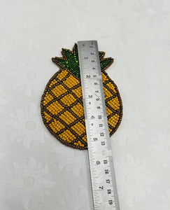 Posavasos de Piña Hechos a Mano con Cuentas, Lindos Mantelillos de Frutas Irregulares, Ecológicos, Modernos, Tamaño Personalizable - Product Image 6