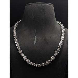 Premium Moissanite Diamond Cuban Chain <b>Necklace</b> 925 Sterling Silver <b>Statement</b> Fashion Jewelry By Trisha Jewels - Product Image 1
