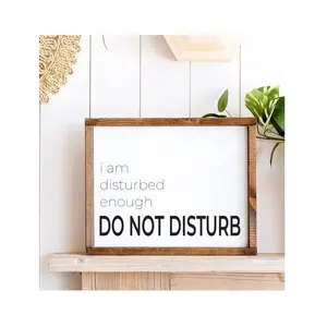 Do Not Disturb Humorous Office Wall or Desk Decorative Funny Quotes and Sayings Custom Wood Frame