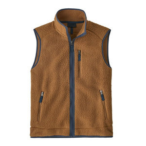 Gilet polaire réversible en toile personnalisé pour l'hiver, chaud, zippé, col montant, avec logo frontal, sans manches, vente en gros - Product Image 5