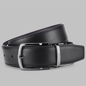 Ceinture en cuir véritable de haute qualité pour homme avec boucle ardillon en alliage - Product Image 3