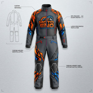 Custom Made Lightweight Winter Heated Waterproof Zipper Unisex One-Piece Ski Overalls Snowboard Set 10,000mm - Product Image 1