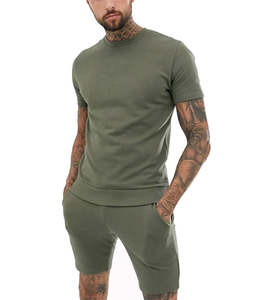 Conjuntos Deportivos Casuales de Otoño para Hombre, Sudaderas de Algodón de Velour, Conjunto de Dos Piezas Unisex Personalizado, Mangas Cortas, Conjuntos Deportivos Ligeros - Product Image 2