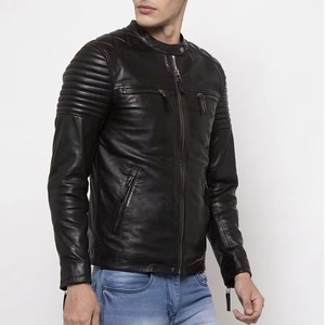 Competitive Price Custom Made Latest Design Men <b>Leather</b> Jacket <b>Top</b> Sale Your Own logo New Style Men <b>Leather</b> Jacket - Product Image 5