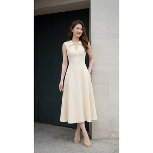 Vestido elegante para mujer, estilo oficina, servicio OEM ODM, buen precio, vestido informal para mujer, fabricación en Vietnam - Product Image 5