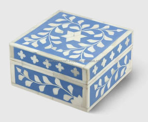 Boîte de rangement de bijoux de créateur faite à la main de haute qualité conception de boîte d'incrustation d'os de luxe par Artisan Craft - Product Image 5