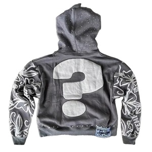 Sudadera con Capucha Extra Grande de Algodón de Alta Calidad, Otoño, Diseño 3D con Bolsillo Bordado, Estilo Urbano, Unisex, Casual - Product Image 2