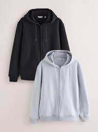 2026 New Design Custom Logo Men's Full <b>Zip</b> Hoodie <b>White</b> Fleece Training Jacket Slim Fit Athletic Wear OEM Manufacturer - Product Image 3