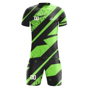 Tenues de football en polyester, manches courtes, col rond, respirantes, séchage rapide, logo personnalisé, antibactériennes, anti-UV, haute qualité, club - Product Image 1