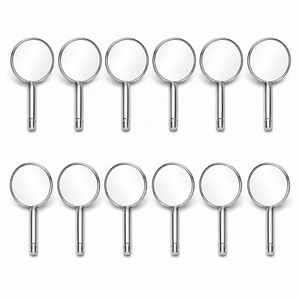 MJW Surgical Stainless Steel Dental <b>Mirror</b> Tops Set of 12 Pcs – Front Surface Replacement Mouth <b>Mirror</b> Heads – CE & ISO Approved - Product Image 1