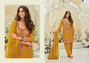 Salwar Kameez pour femmes avec perles Slub Orngza - Design moderne pour mariage et soirée - Product Image 6